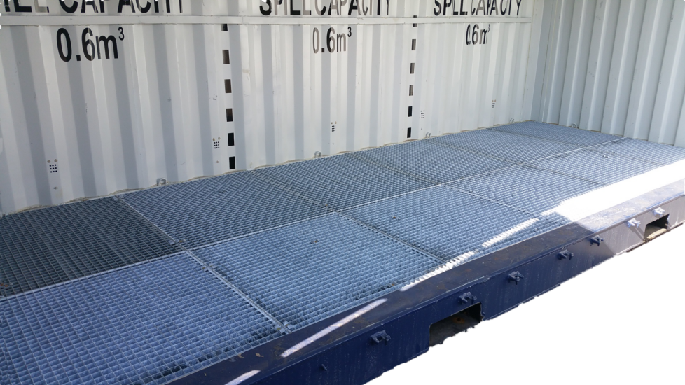 20ft drip tray container side door