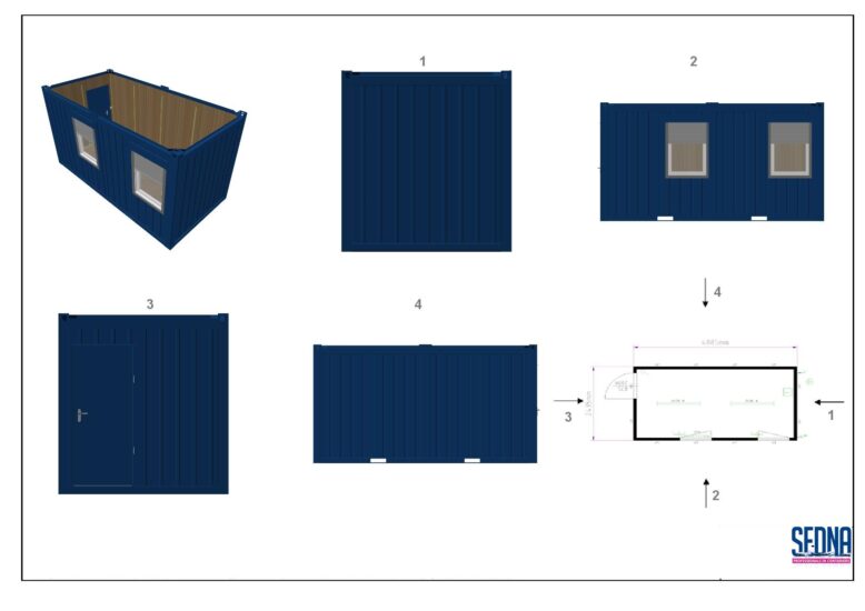 16ft accommodatie container