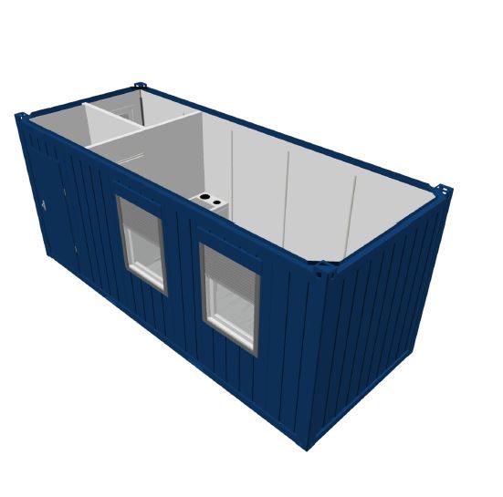 20ft accommodatie container met keuken en toilet
