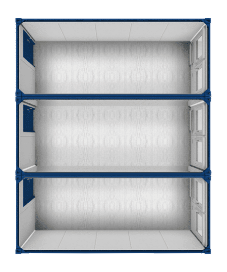 20ft Accommodatie container - Drievoudig geschakeld