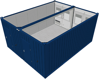 20ft accommodatie container 2voudig geschakeld